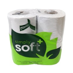 Essentials Simply Soft Toilet Roll 4 Pack